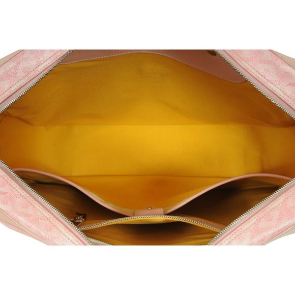 Goyard Ambassade MM Pink Zip Briefcase Laptop Computer Travel Shoulder Handbag - Picture 12 of 15